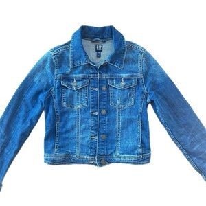 Gap Girls  Medium Wash Blue Denim Jacket Size Large